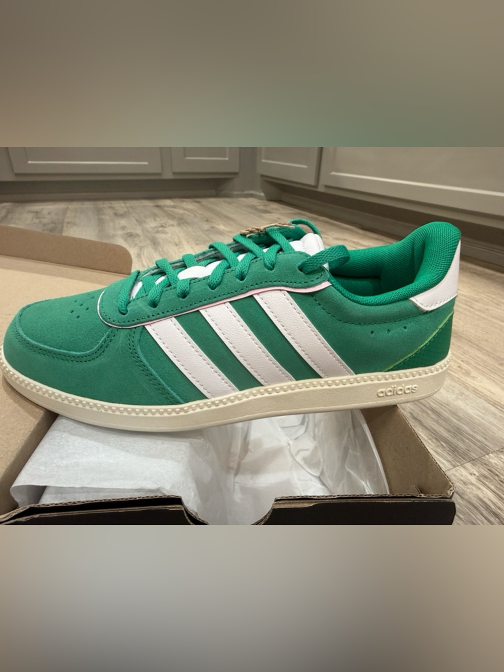 adidas Breaknet Sleek Sneakers - Green and White